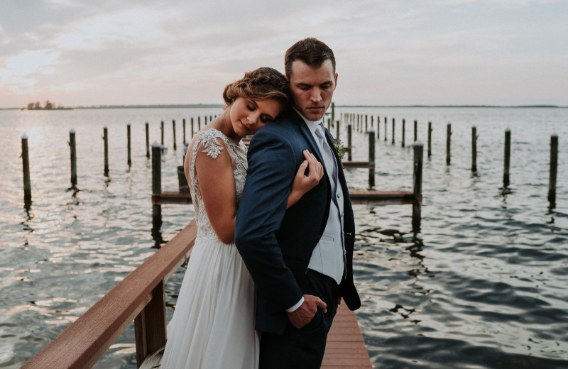 Wedding couple at Beso Del Sol Resort.