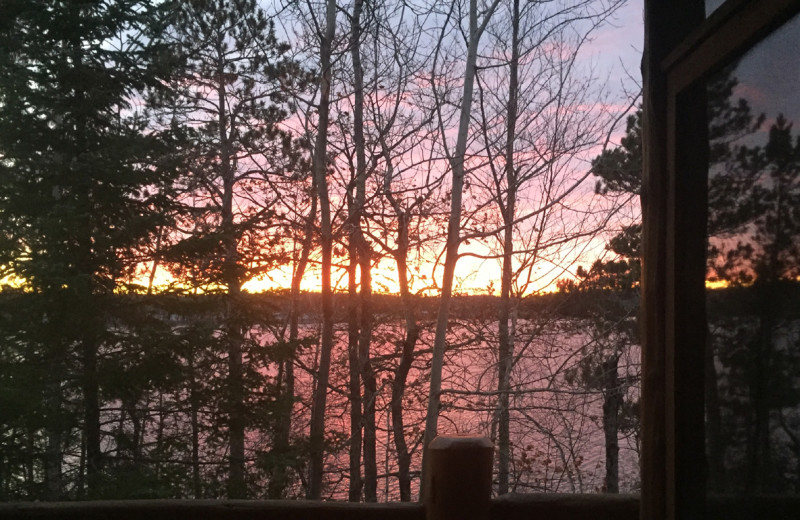 Sunset at Buckhorn on Caribou Lake.