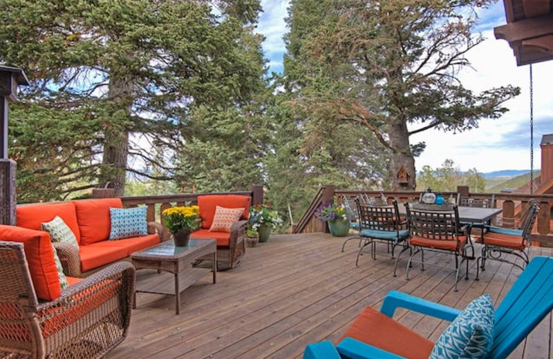 Rental patio at Park City Rentals by Owner.