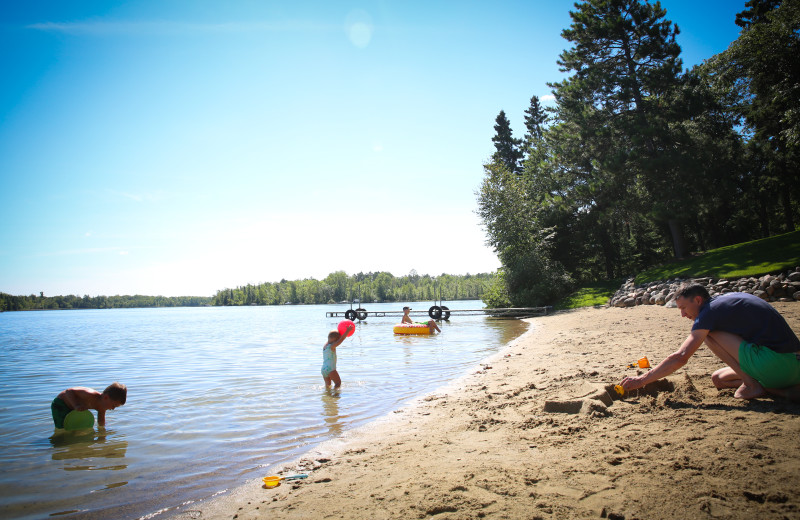 Large private sand beach at Half Moon Trail Resort