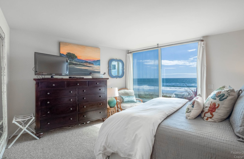 Rental bedroom at Pajaro Dunes Resort.