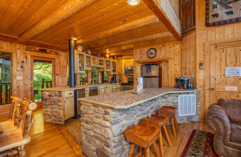 Kitchen at American Patriot Getaways - A Stunning View.