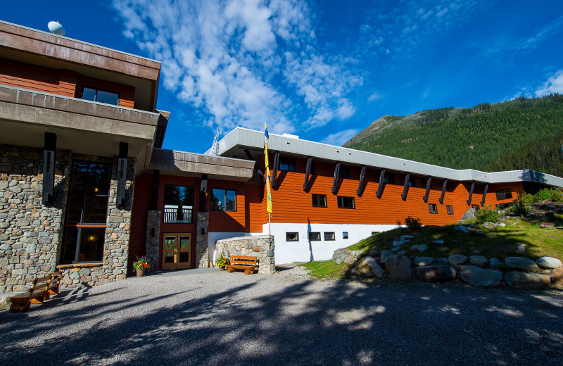 Exterior view of Bugaboos Lodge.