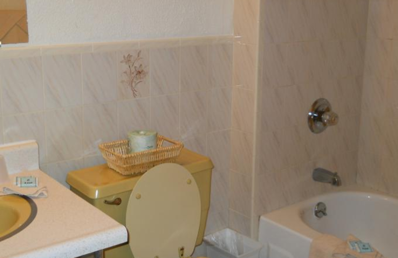 Guest bathroom at Acra Manor Resort.