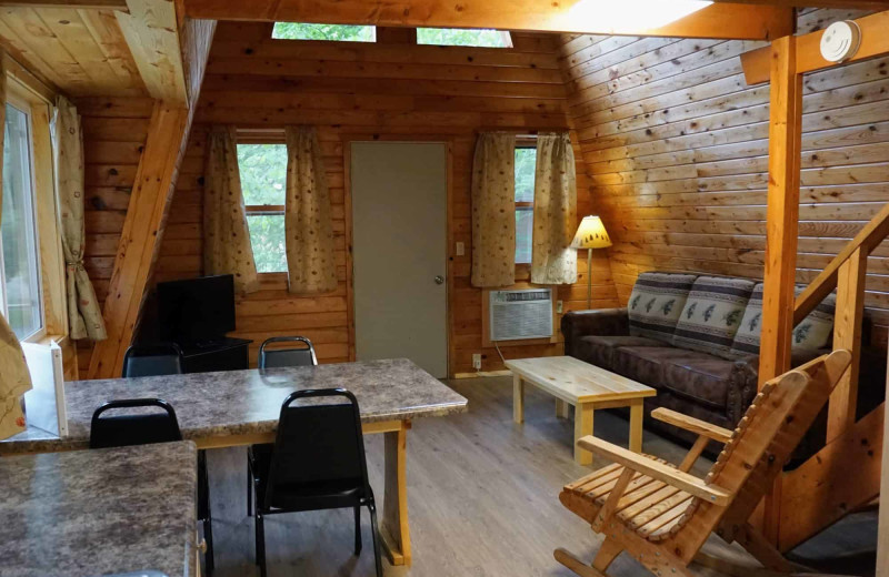 Cabin interior at Little Norway Resort.