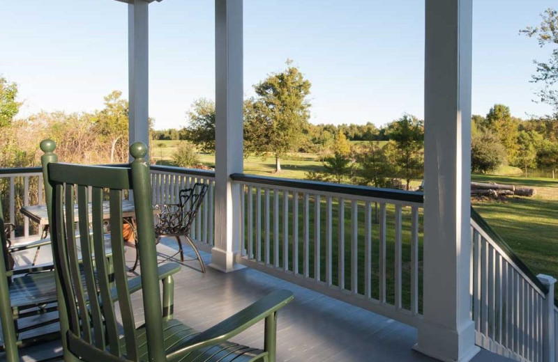 Porch at Woodland Plantation.