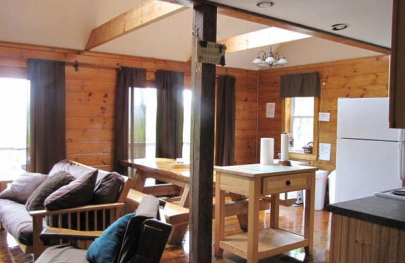 Cabin interior at Sunrise Ridge Guide Service and Sporting Camps.