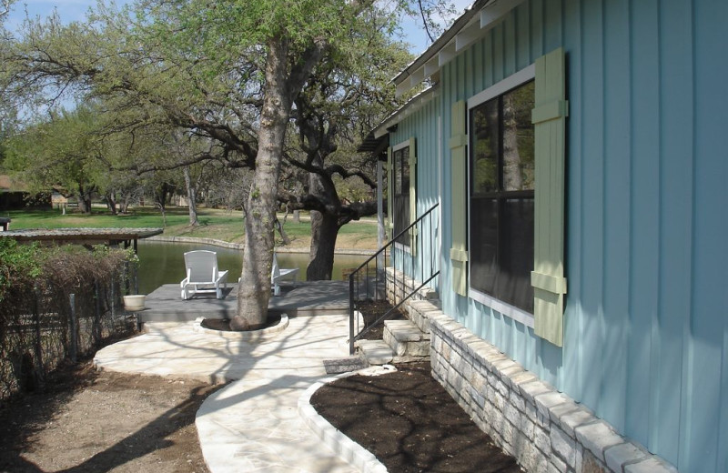 Exterior view of Turtle Rock Cottage on Lake LBJ.