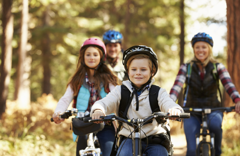 Biking at The Glen Eden Resort.