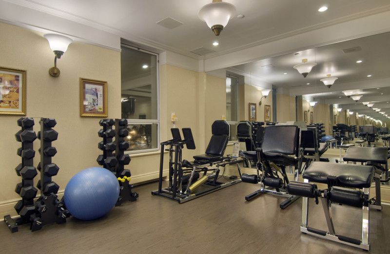 Fitness center at Fairmont Le Chateau Frontenac.