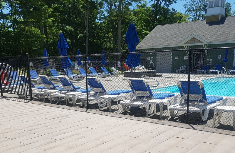 Outdoor pool at Sandbanks Summer Village Cottage Resort.