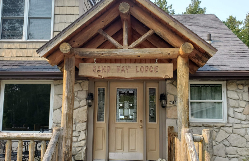 Exterior view of Sand Bay Lodge 