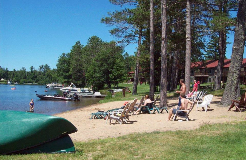 The beach at Wild Eagle Lodge.