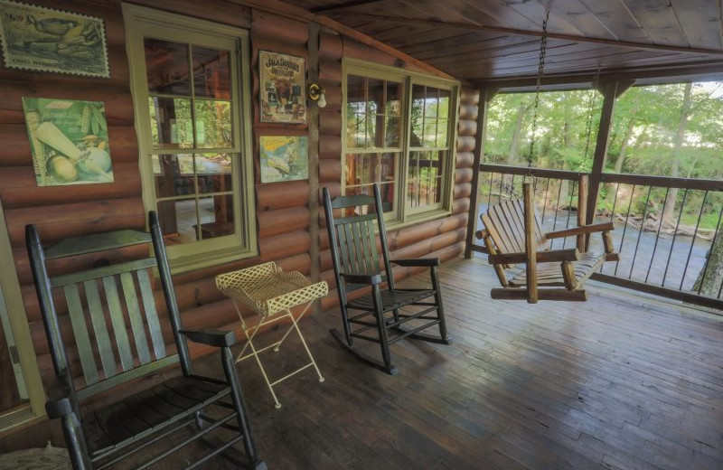 Rental deck at Wilderness View Cabins.