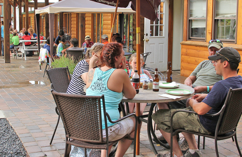 Patio dining at ACE Adventure Resort.