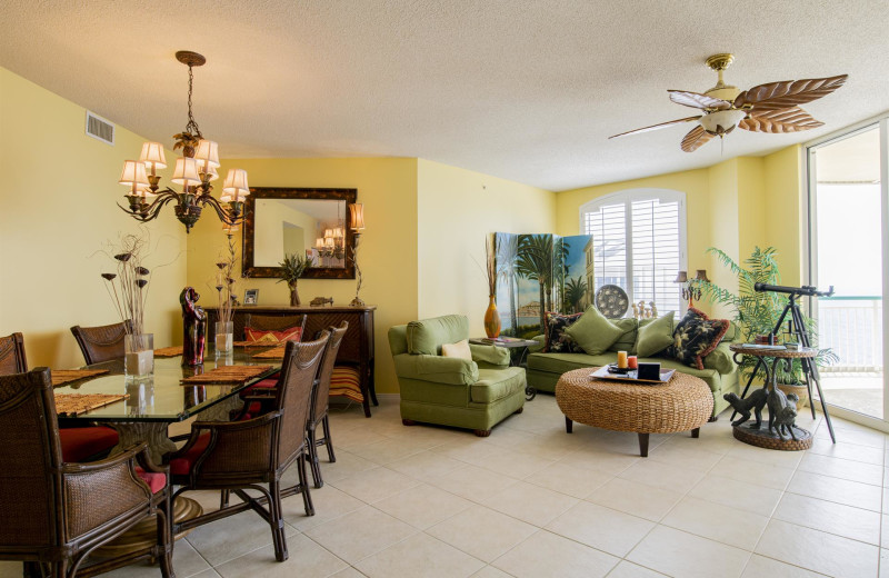 Rental interior at Beach Colony Resort.