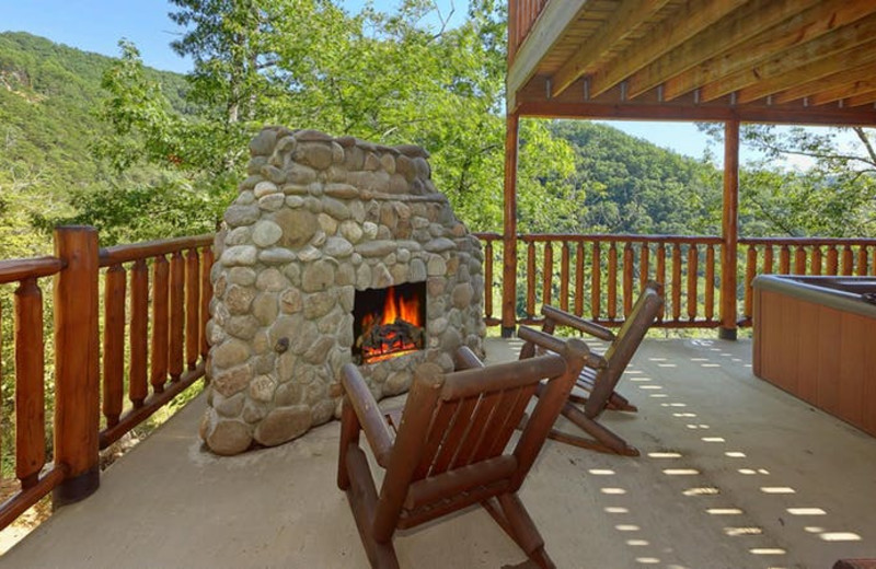 Rental deck at American Mountain Rentals.