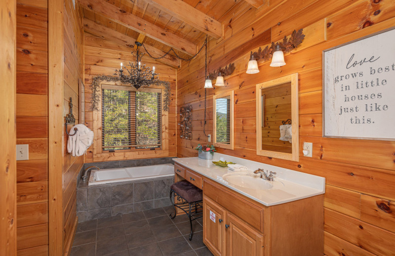 Bathroom at American Patriot Getaways - Mountain Mama.