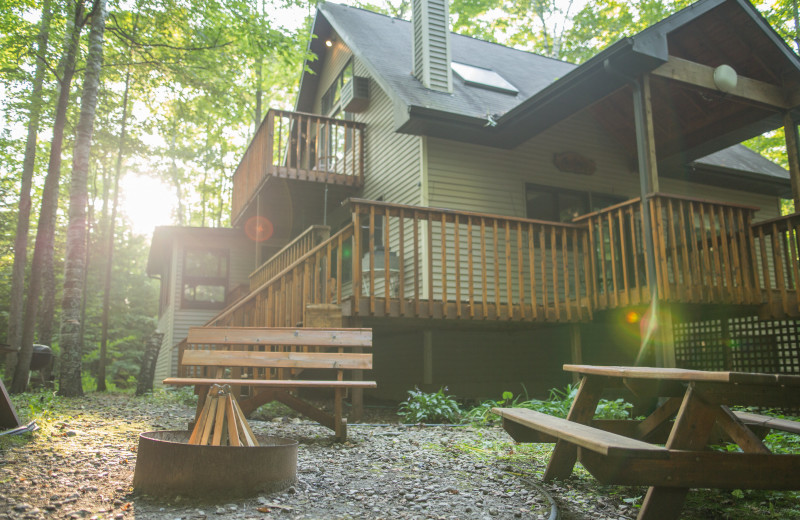 Cabin exterior at Door County Cottages.