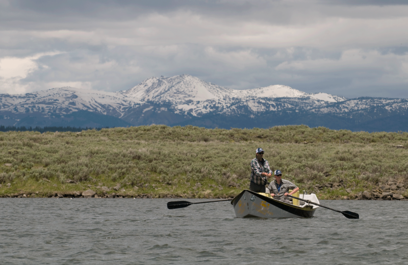 Fishing at Teton Valley Lodge.