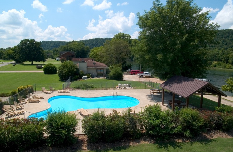 Outdoor pool at Norfork Resort & Trout Dock.