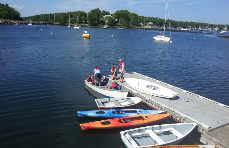 Dock at Harborfields Waterfront Vacation Cottages.