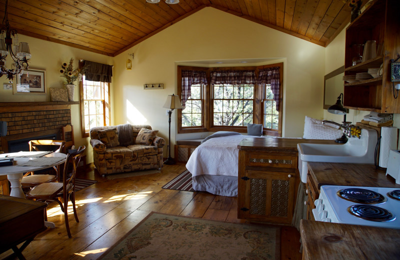 Guest room at Whispering Oaks Ranch.