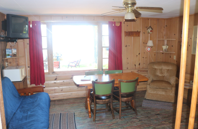 Cabin interior at Four Seasons Resort.