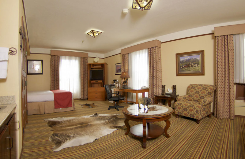 Guest room at The Historic Plains Hotel.