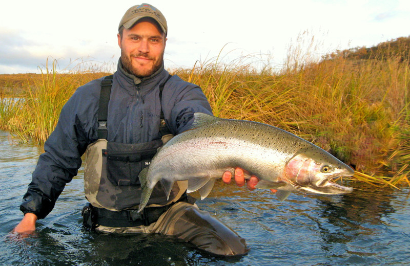 Fishing at King Salmon Lodge.