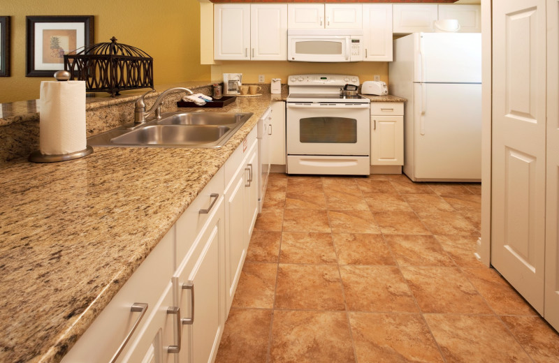 Guest kitchen at Holiday Inn Club Vacations at Orange Lake Resort.