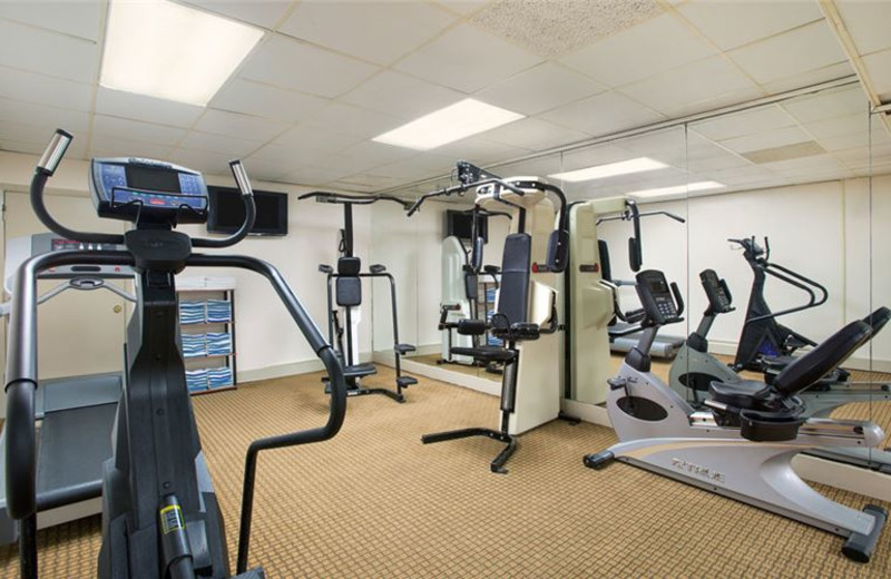 Fitness room at Quality Inn Oceanfront Ocean City.