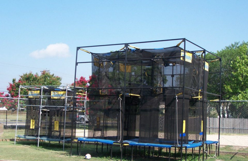 Trampoline at Hill Country RV Resort & Cottage Rentals.