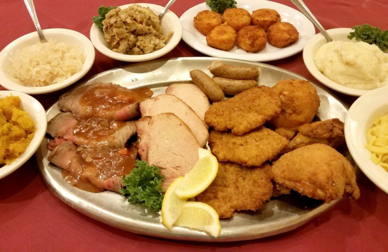 Dining at Bavarian Inn of Frankenmuth.