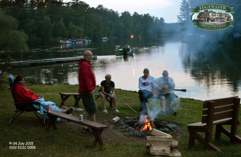 Campfires at Edgewater Inn & Cottages.