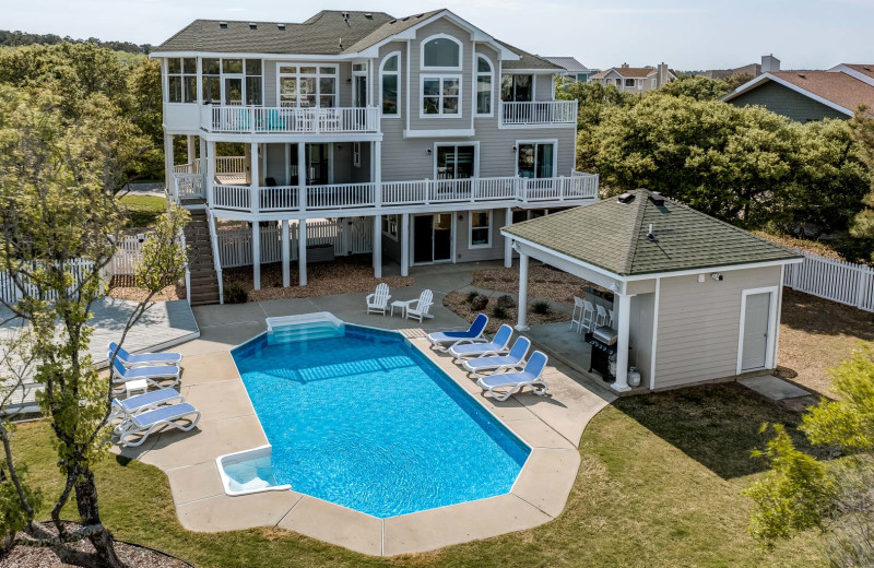 Rental pool at Sandbridge Blue Vacation Rentals.