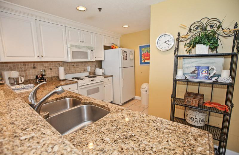 Rental kitchen at Sterling Shores.