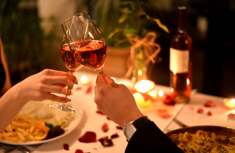 Romantic dining at Timber Cove Resort.