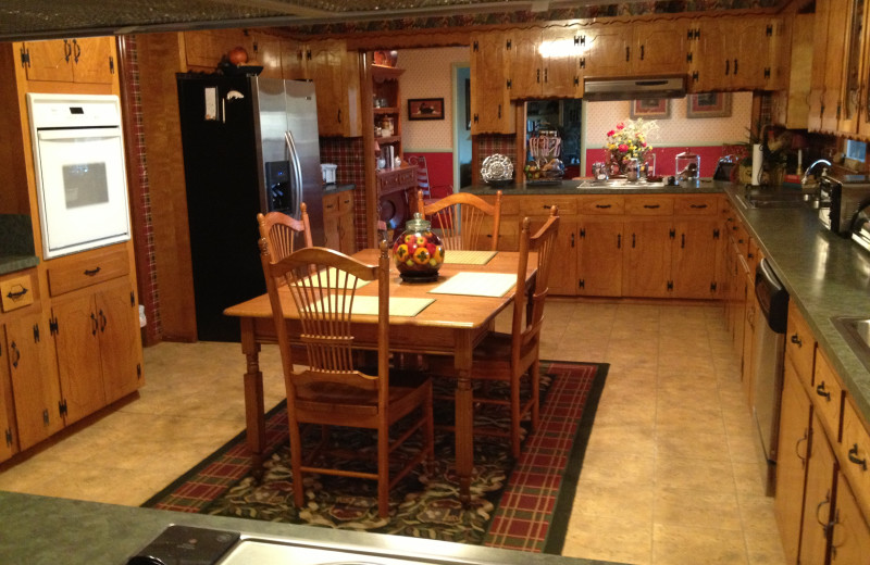 Guests have access to a fully furbished kitchen at McWilliam River Home.