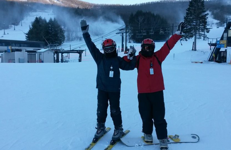 Skiing near Albergo Allegria.