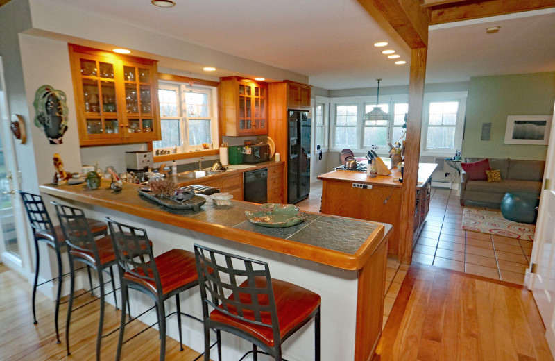 Rental kitchen at Stowe Country Homes.