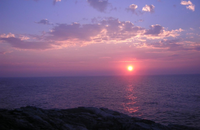 Sunset at Riverview Lobster Pound Cottages.