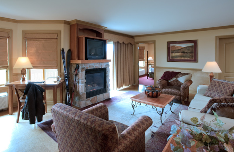 Guest living room at Crystal Springs Resort.