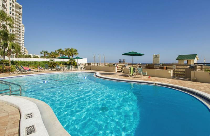 Outdoor pool at Emerald Towers.