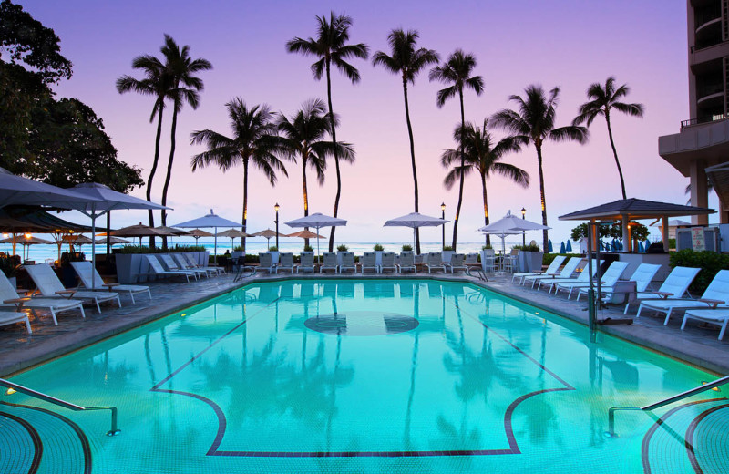 Outdoor pool at Moana Surfrider, A Westin Resort & Spa, Waikiki Beach.