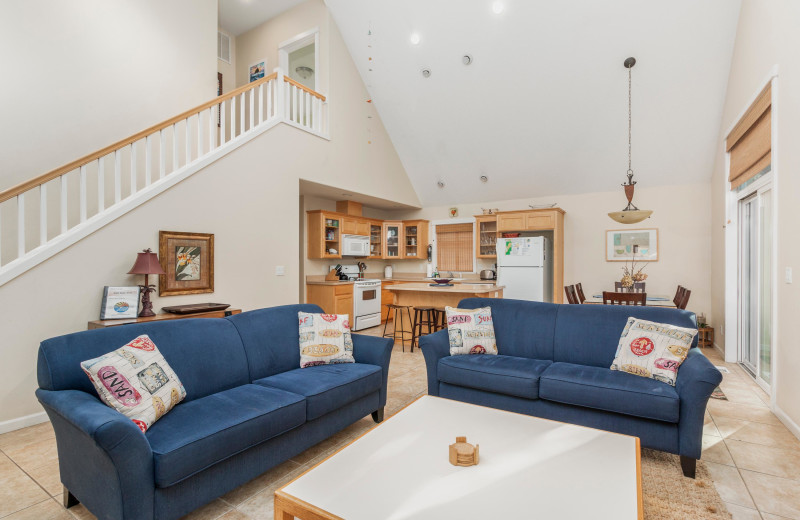 Rental living room at Kiwanda Coastal Properties.