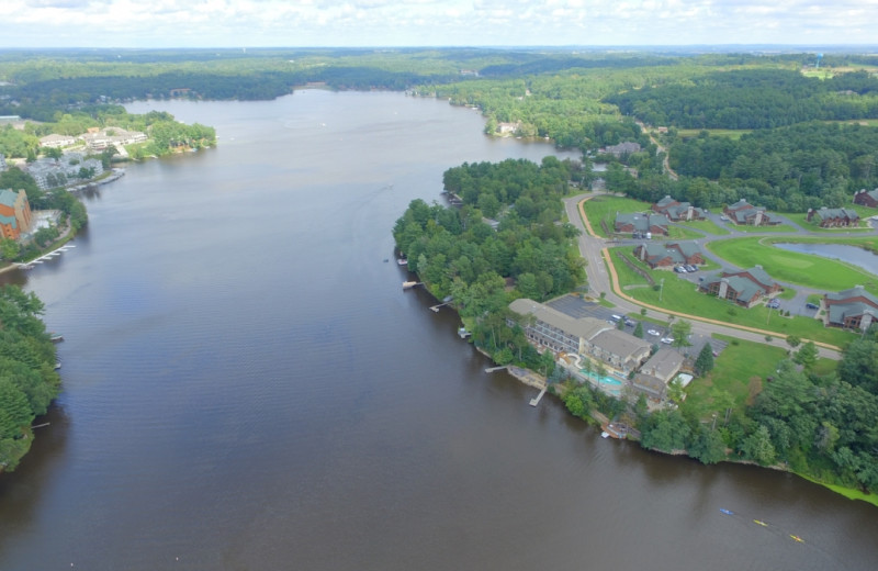 Aerial view of Cliffside Resort & Suites.