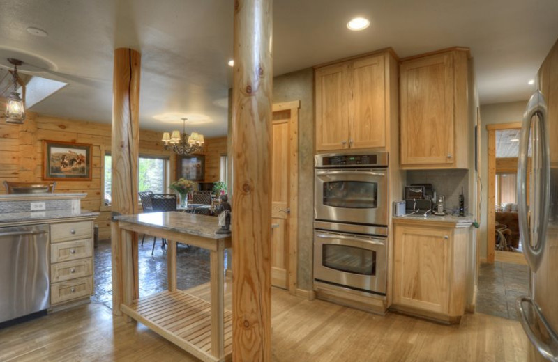 Rental kitchen at Hill Country Lake House.