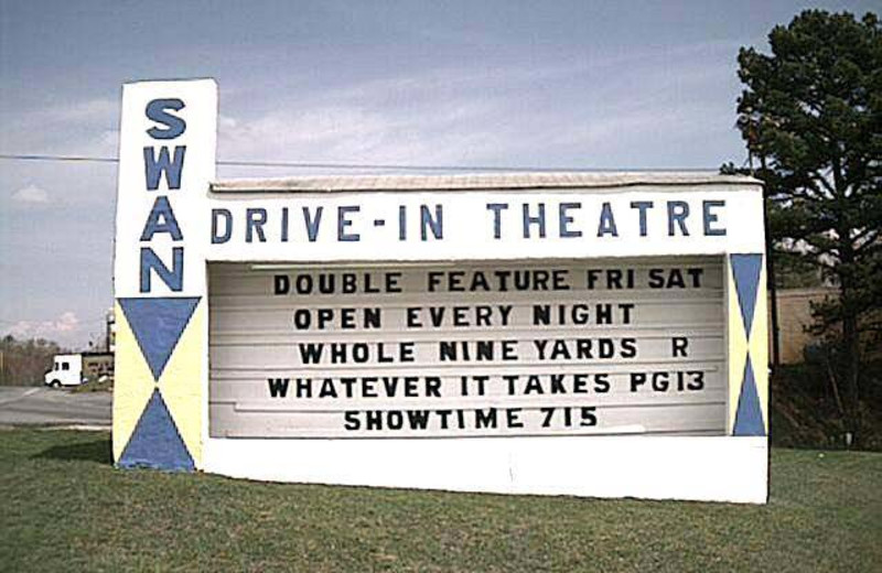 Swan Drive-In Theatre near Black Bear Cabin Rentals.