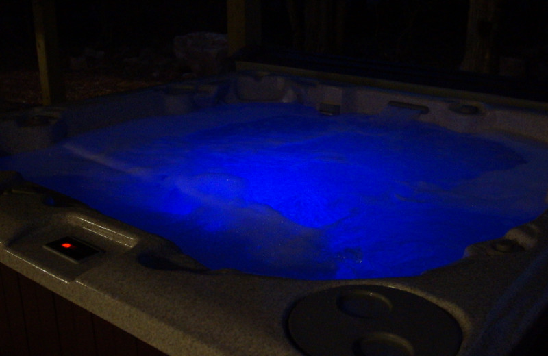 Hot tub at Pocono Mountain Rentals.